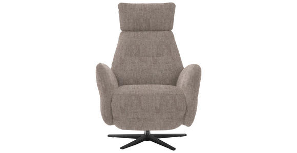 RELAXSESSEL in Textil Hellbraun - Hellbraun/Schwarz, Design, Textil/Metall (78/113/90cm) - Dieter Knoll