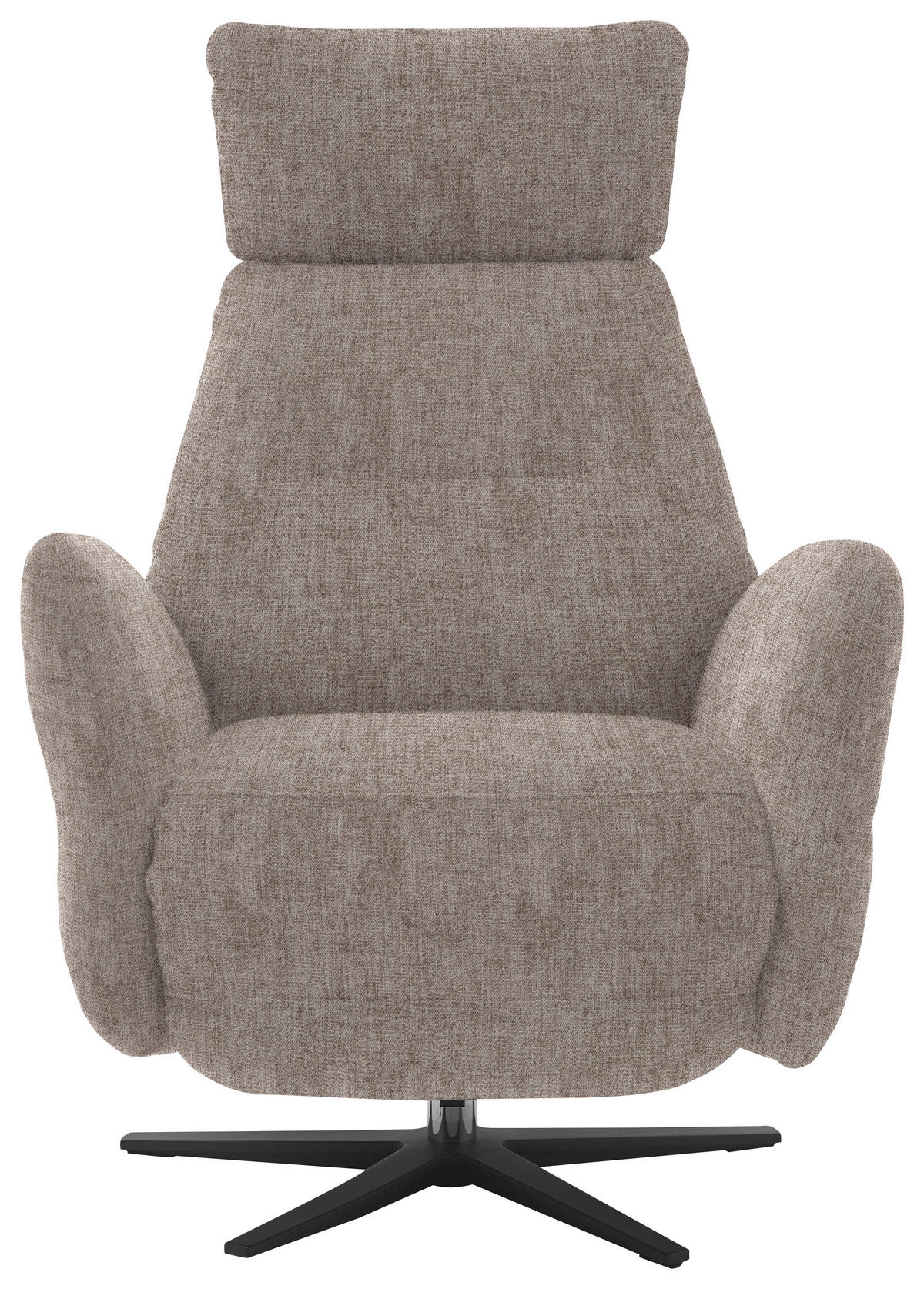RELAXSESSEL in Textil Hellbraun  - Hellbraun/Schwarz, Design, Textil/Metall (78/113/90cm) - Dieter Knoll