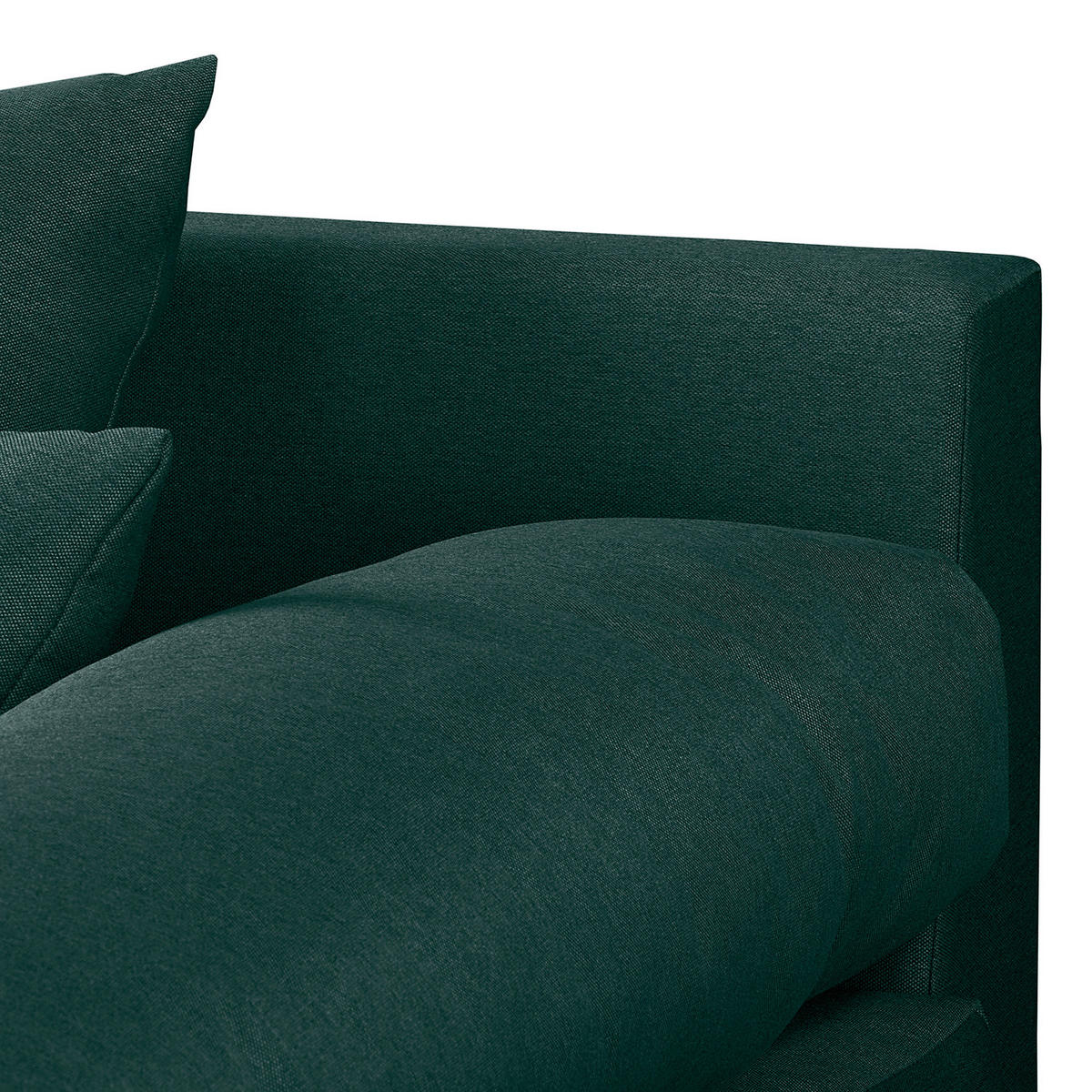 ECKSOFA Naomi in Mikrofaser Petrol Rückenkissen  284/243 cm  - Petrol/Schwarz, Design, Kunststoff/Textil (284/243cm) - P & B
