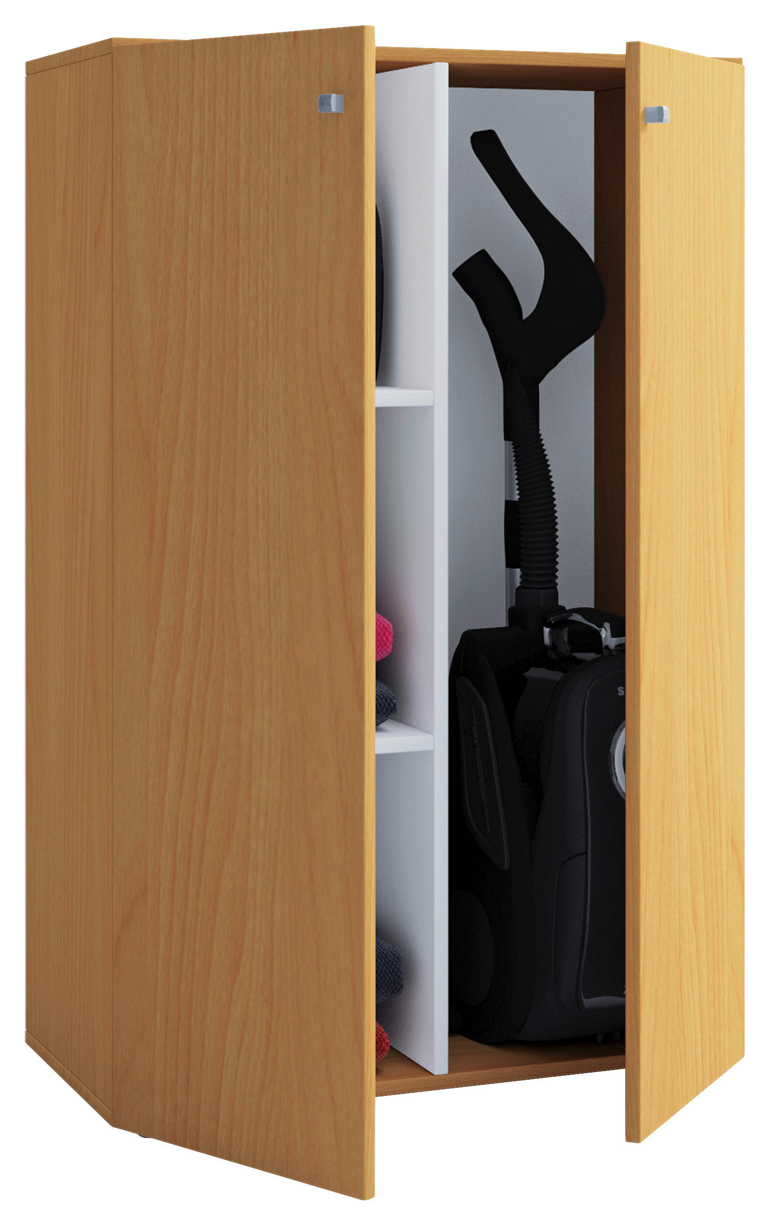 KOMMODE in 70/105/39 cm - Buchefarben/Silberfarben, Basics, Holzwerkstoff/Kunststoff (70/105/39cm) - MID.YOU