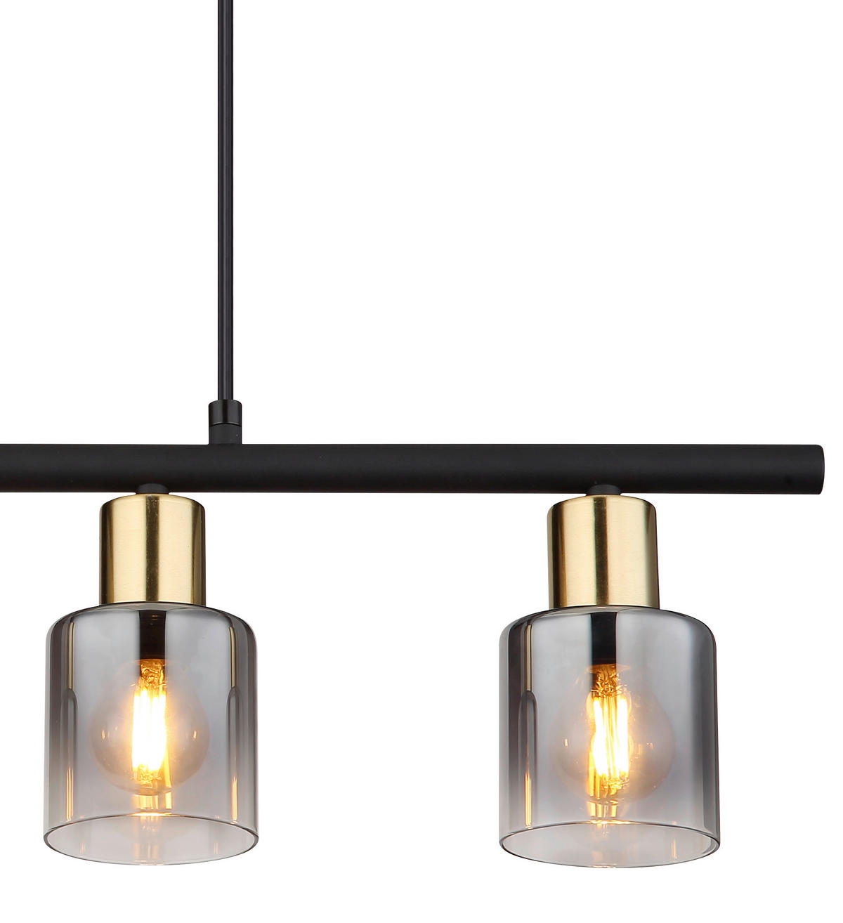 HÄNGELEUCHTE 65/8/120 cm    - Klar/Goldfarben, Design, Glas/Metall (65/8/120cm) - Globo
