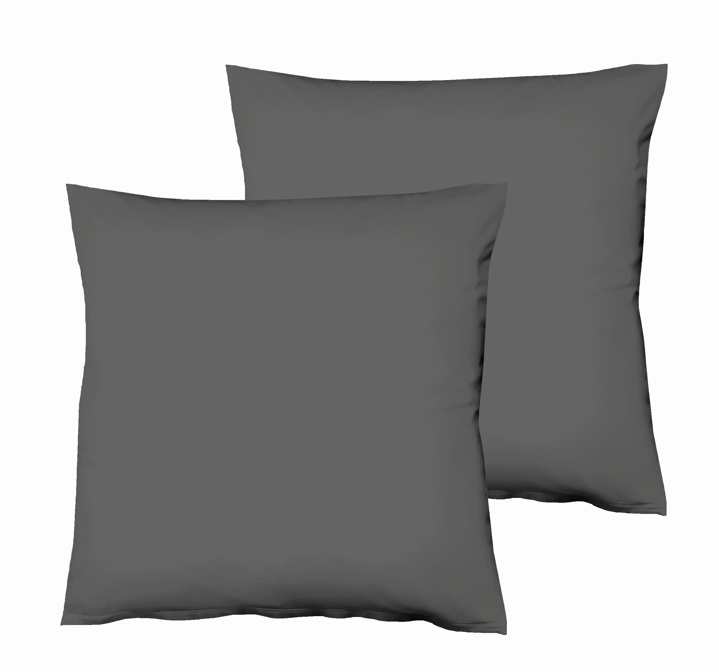 KOPFKISSENBEZUG 80/80 cm  - Anthrazit, Basics, Textil (80/80cm) - Fleuresse