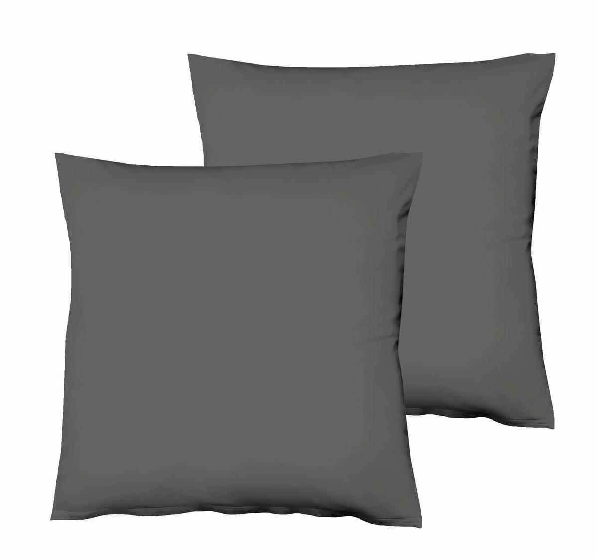 KOPFKISSENBEZUG 80/80 cm  - Anthrazit, Basics, Textil (80/80cm) - Fleuresse