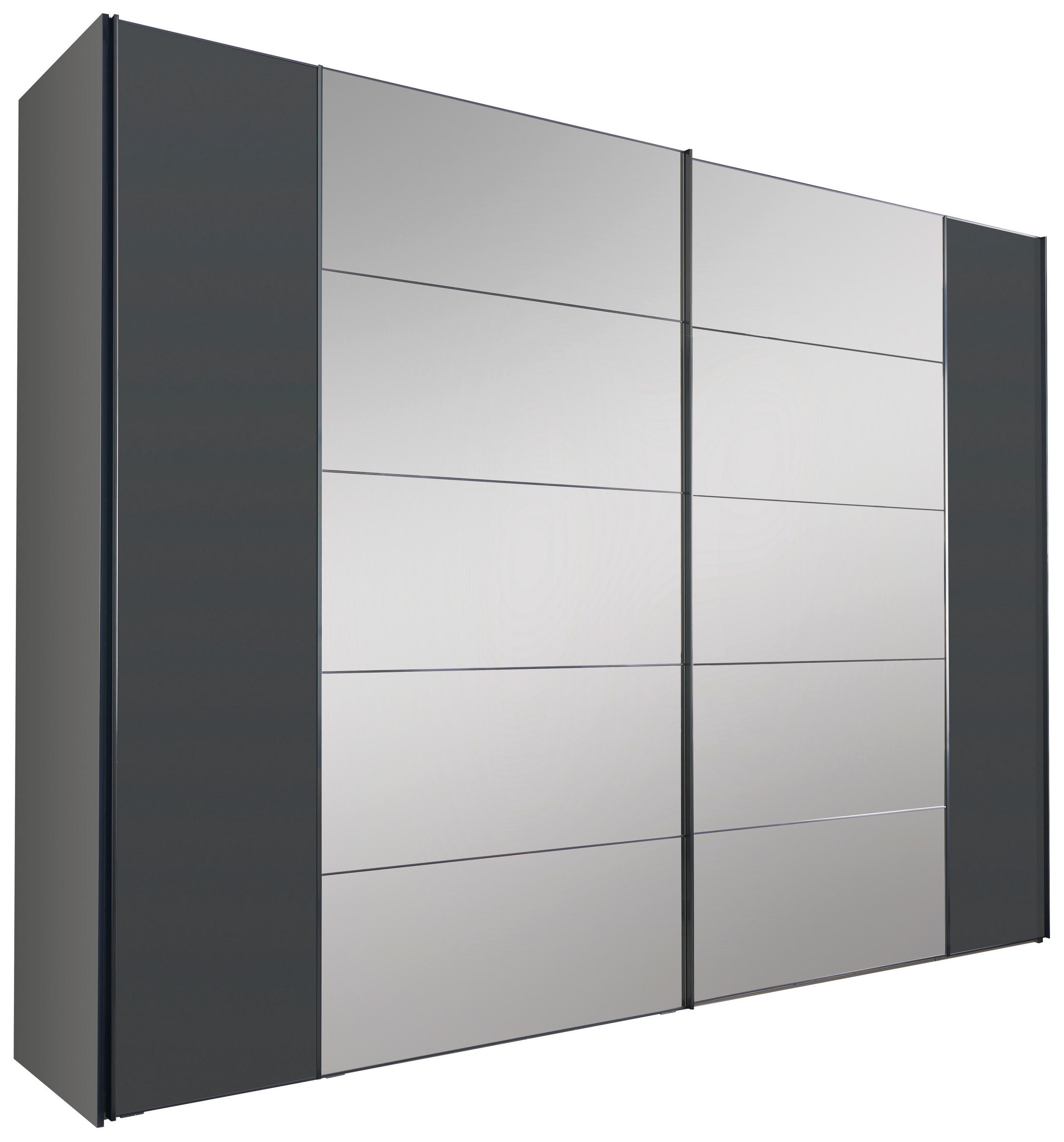 SCHWEBETÜRENSCHRANK 298/240/68 cm 2-türig Anthrazit, Dunkelgrau  - Dunkelgrau/Anthrazit, Basics, Glas/Holzwerkstoff (298/240/68cm) - Dieter Knoll