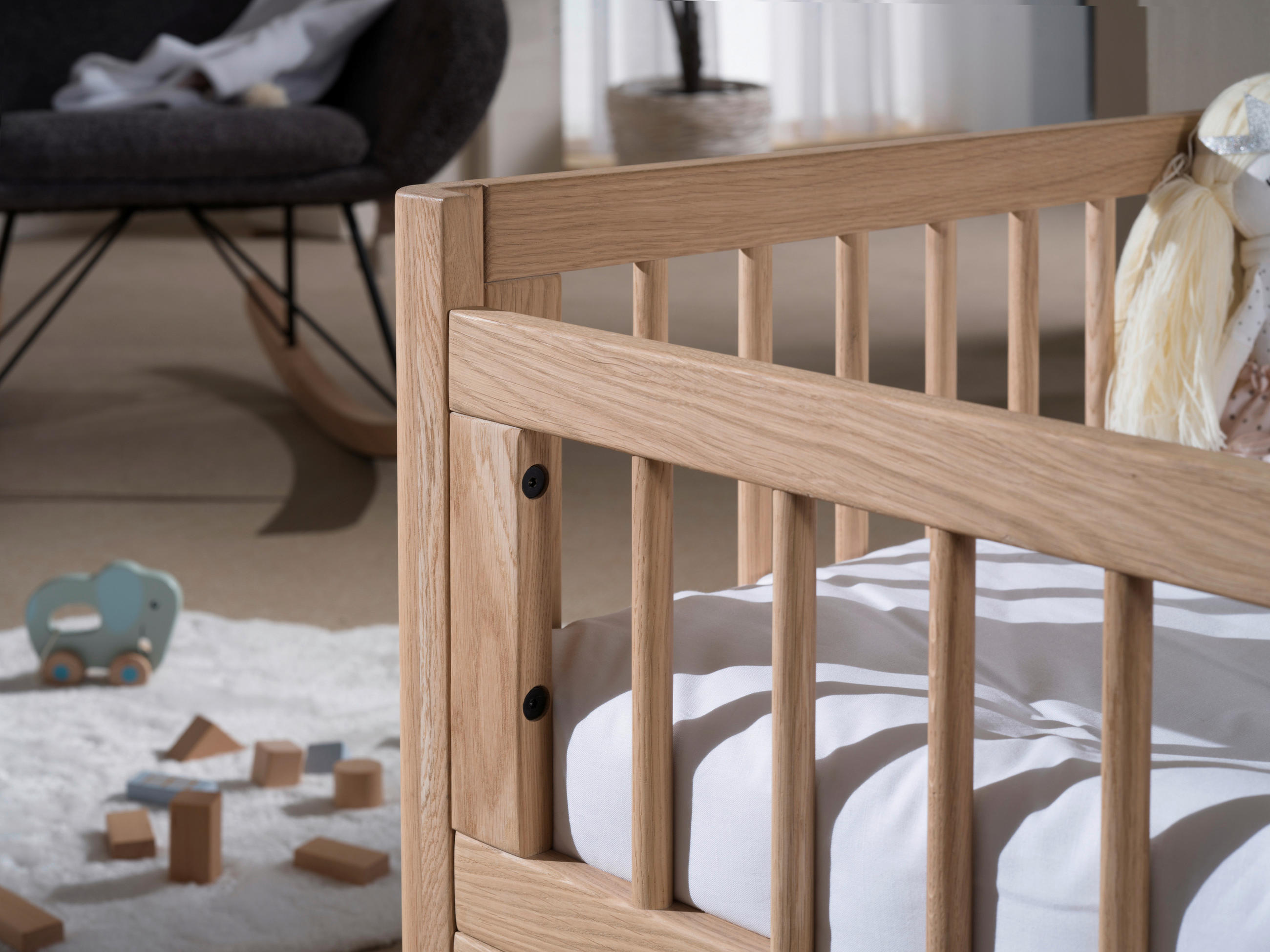 KINDER-/JUNIORBETT - Eichefarben/Naturfarben, MODERN, Holz (70/140cm) - MID.YOU