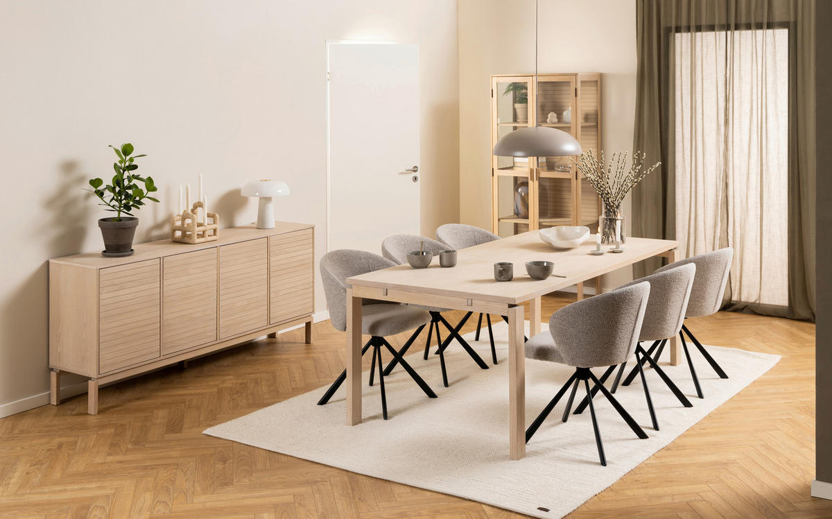 SIDEBOARD  180/80/40 cm  - Weiss/Eichefarben, Design, Holz/Holzwerkstoff (180/80/40cm) - Livetastic