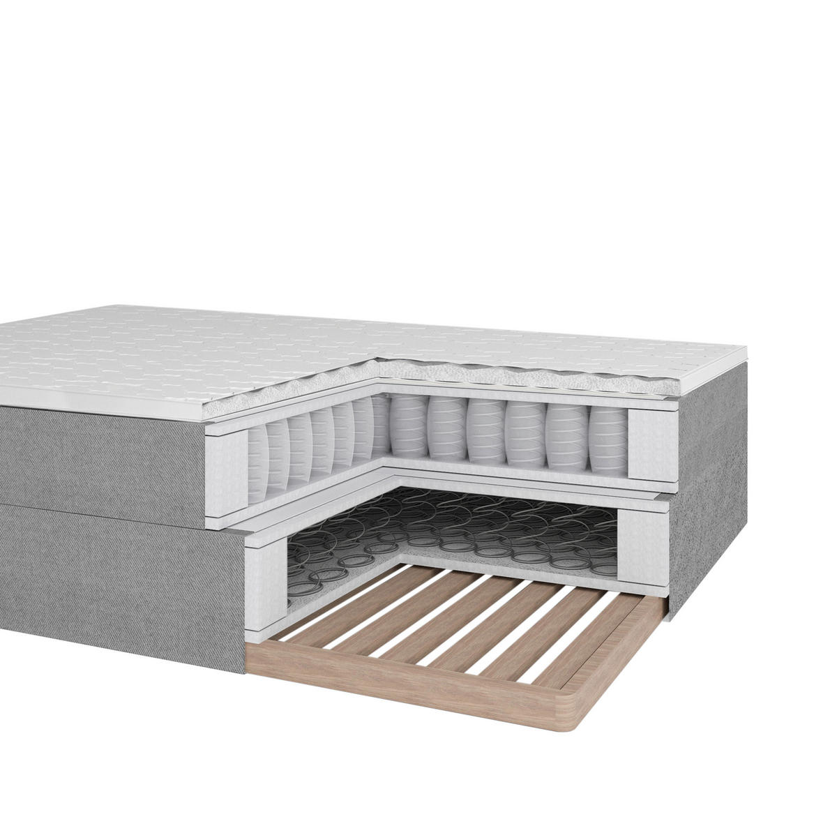 BOXSPRING-ÁGY 180/200 cm  terrakotta  - fekete/terrakotta, Modern, textil (180/200cm) - MID.YOU