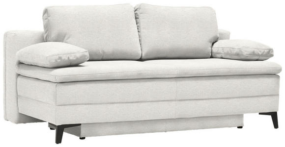 BOXSPRINGSOFA in Webstoff Creme  - Creme/Schwarz, MODERN, Textil/Metall (200/100/108cm) - Novel