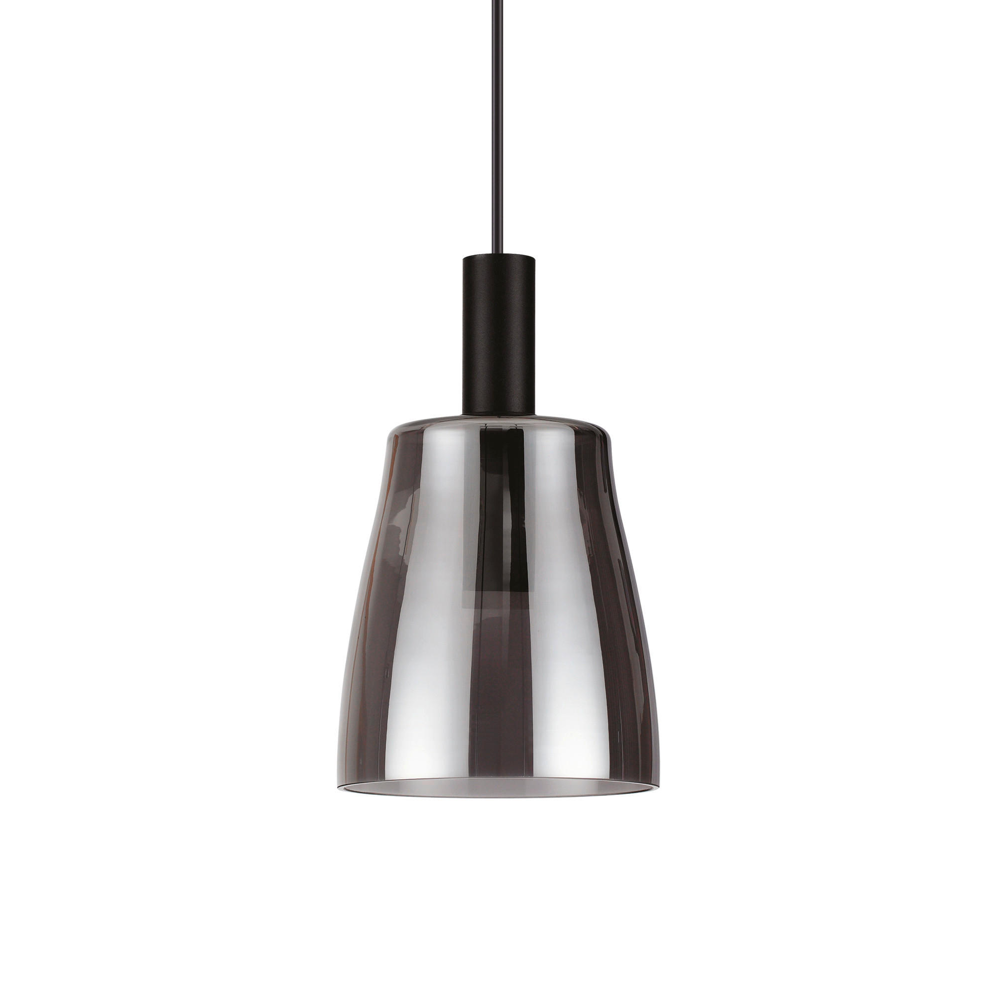 HÄNGELEUCHTE Cocco 15/50\227 cm   - Schwarz/Grau, Design, Glas/Metall (15/50\227cm)
