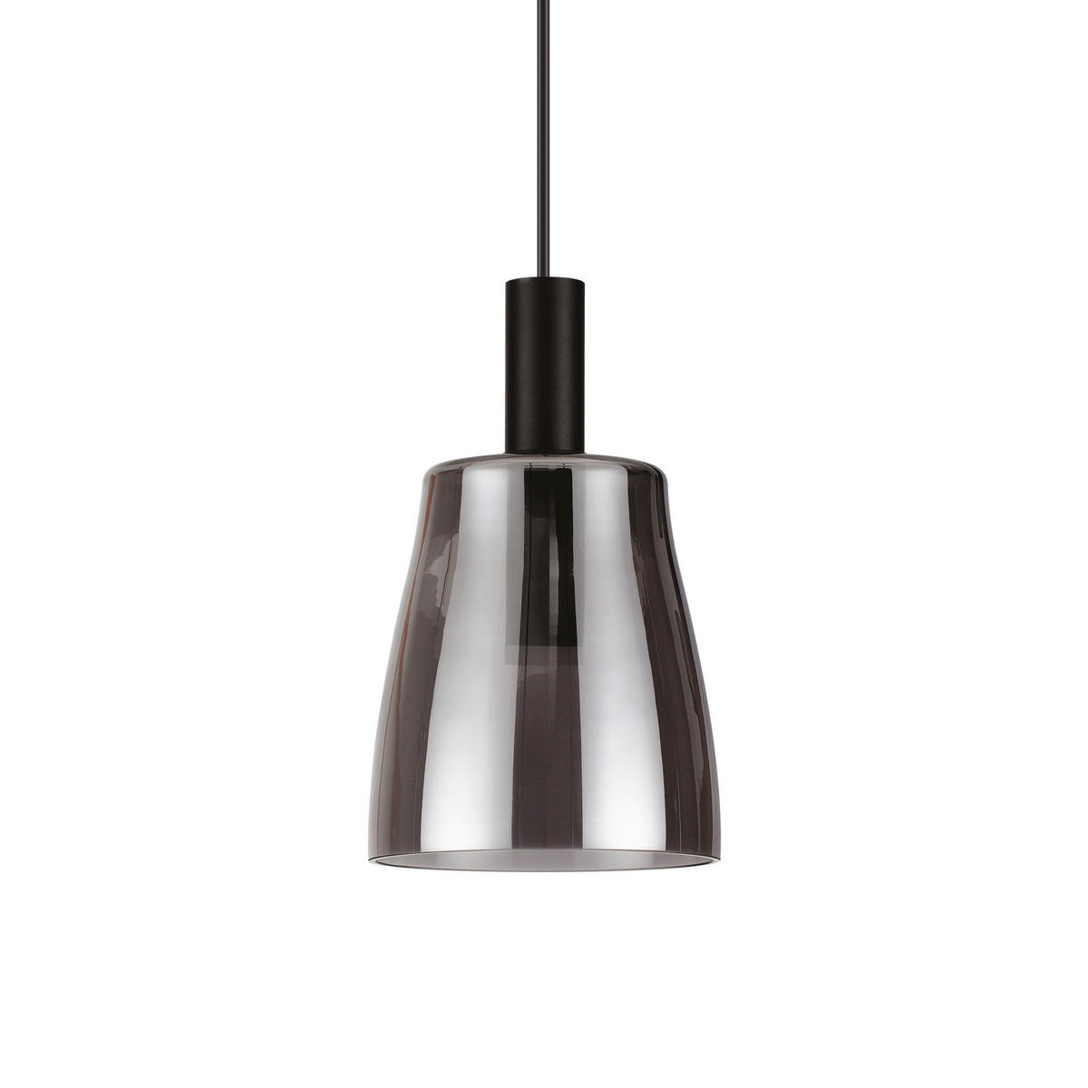 HÄNGELEUCHTE Cocco 15/50\227 cm   - Schwarz/Grau, Design, Glas/Metall (15/50\227cm)