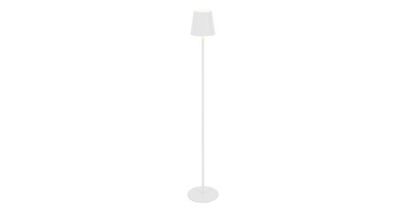 AKKU-STEHLEUCHTE 22/130 cm - Weiß, Design, Kunststoff/Metall (22/130cm) - Novel