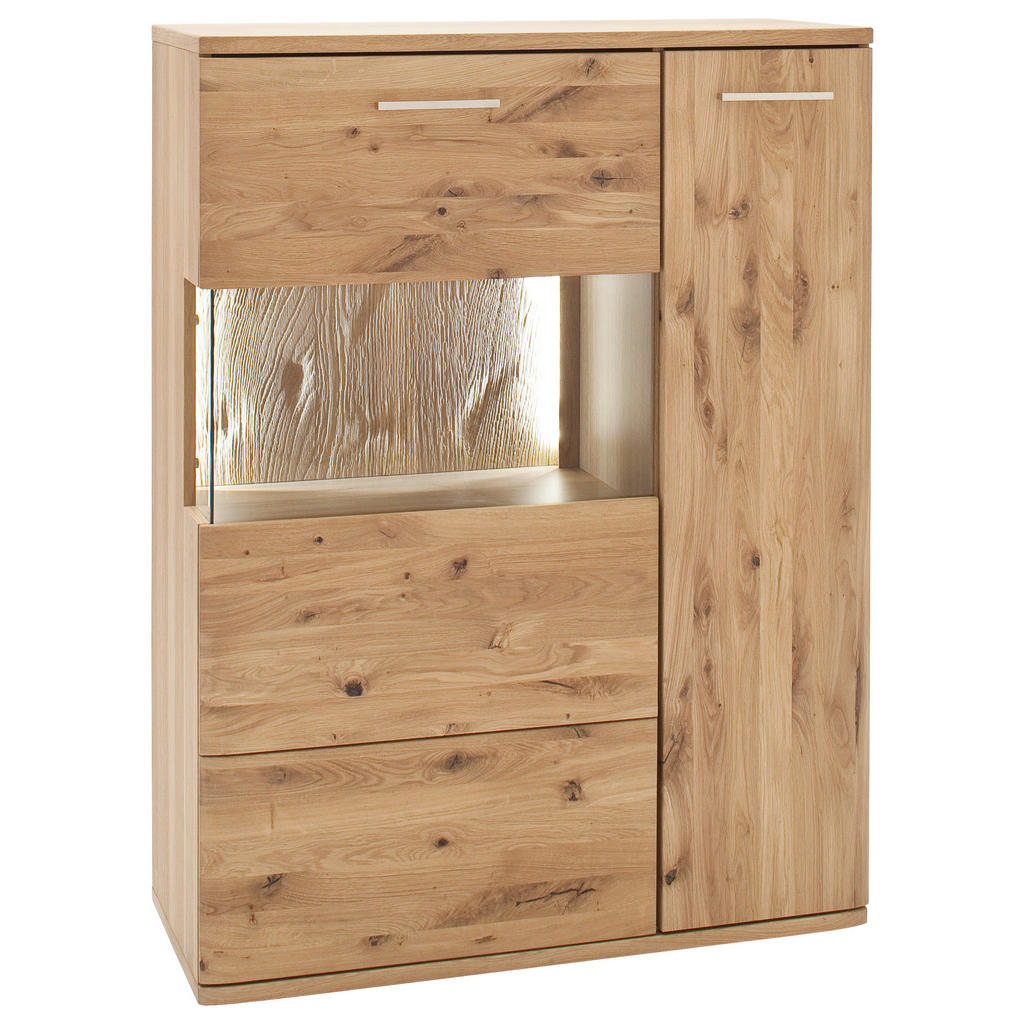 Highboard teilmassiv B: 90 cm Santori Eichefarben