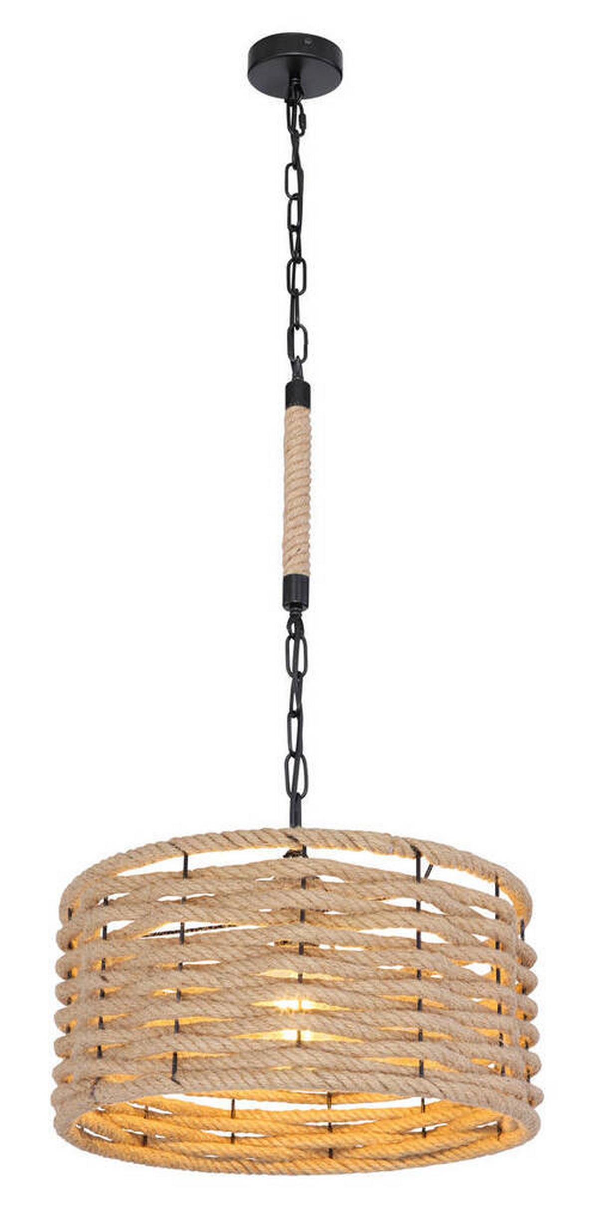 LAMPĂ SUSPENDATĂ 40/156 cm  - maro/negru, Lifestyle, materiale naturale/metal (40/156cm) - Globo