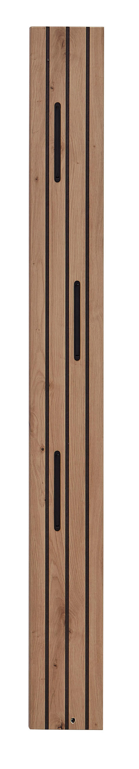 GARDEROBENPANEEL  in 16/150/2 cm  - Schwarz/Eiche Artisan, Design, Holzwerkstoff (16/150/2cm) - Livetastic
