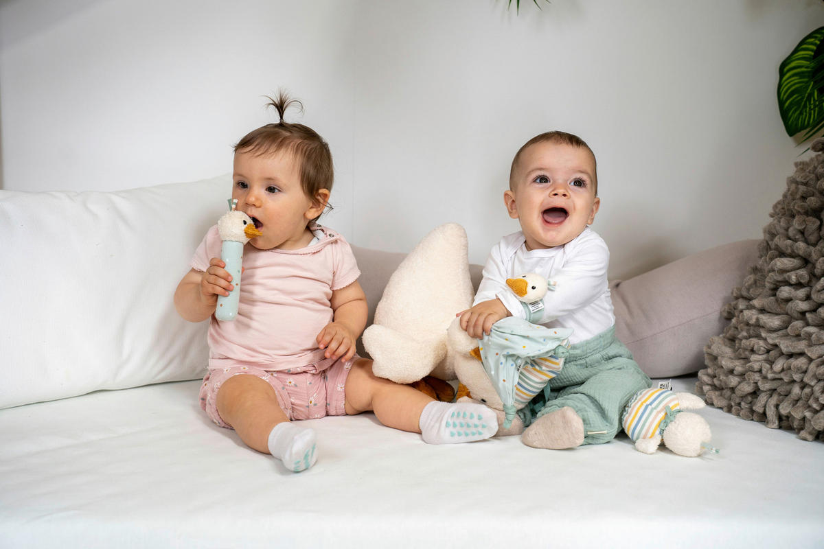 SCHMUSETUCH Edda  - Türkis, Basics, Textil (20/30/7cm) - Sterntaler