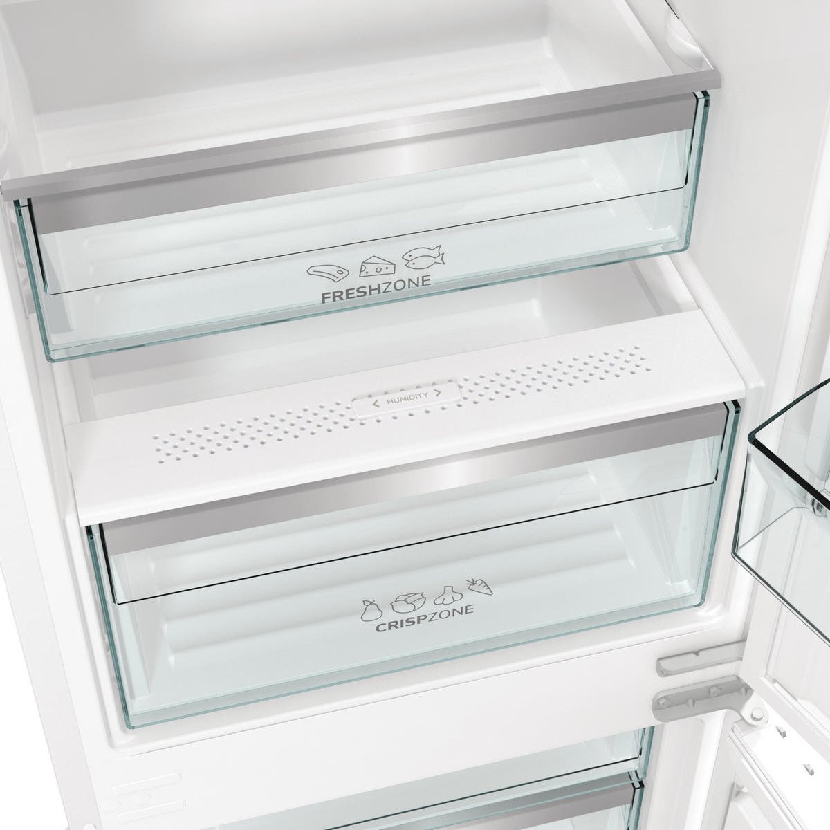 KÜHL-GEFRIER-KOMBINATION NRKI519D61WF  - Weiß, Metall (54/193,2/54,5cm) - Gorenje