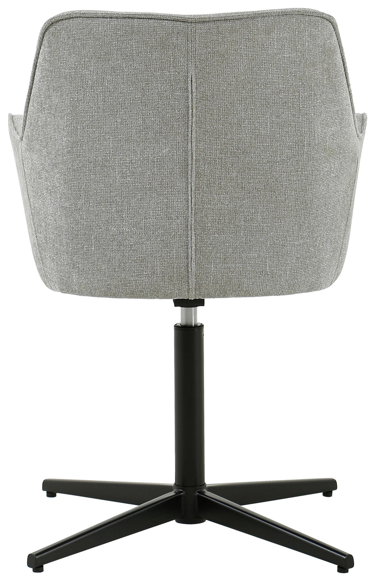 ARMLEHNSTUHL  in Eisen Leinenoptik  - Taupe/Schwarz, KONVENTIONELL, Holz/Textil (60/86.5/61cm) - MID.YOU