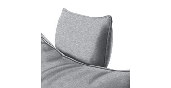 ECKSOFA in Webstoff Silberfarben  - Silberfarben/Schwarz, MODERN, Textil/Metall (176/292cm) - Carryhome