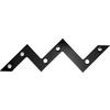 ZIDNI ČIVILUK   metal, pločasti materijal  - boja hroma/crna, Dizajnerski, metal/pločasti materijal (56/34/3cm) - Lesnina-XXXL