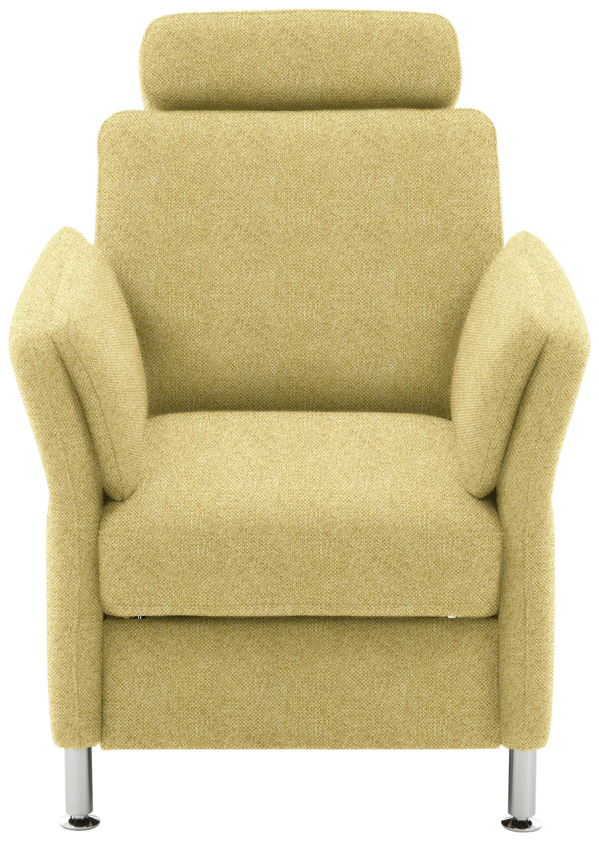 SESSEL in Flachgewebe Hellgrün, Limette  - Chromfarben/Limette, Konventionell, Textil/Metall (86/87/93cm) - Beldomo System