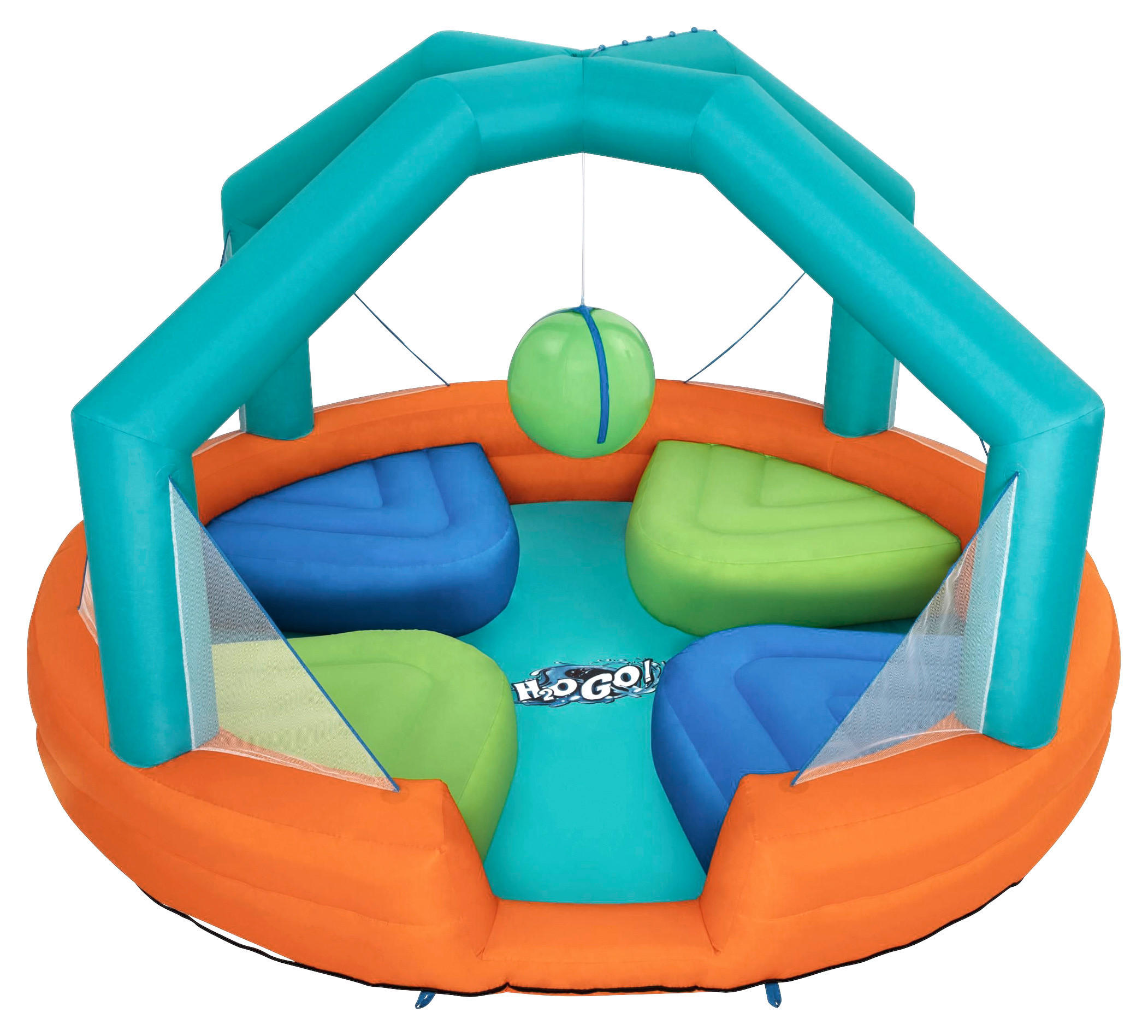 SPIELPOOL WATER PARK H2OGO 450/268 cm  - Multicolor, Basics, Kunststoff (450/268cm) - Bestway