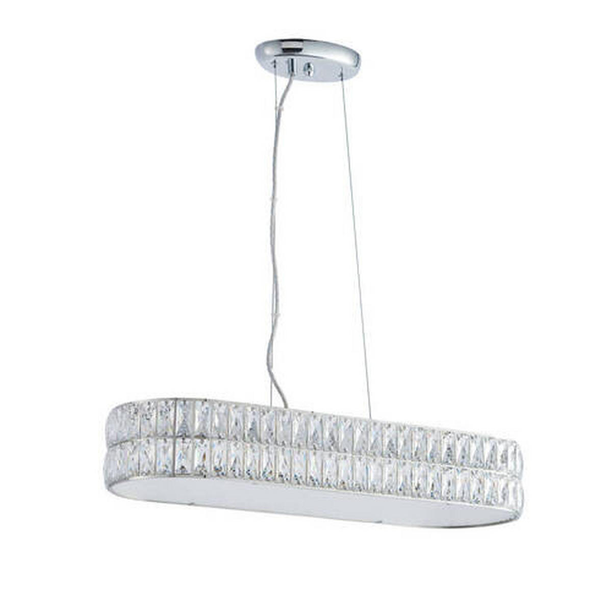 KRISTALL-HÄNGELEUCHTE 23/136 cm   - Klar/Chromfarben, KONVENTIONELL, Glas (23/136cm) - ENDON