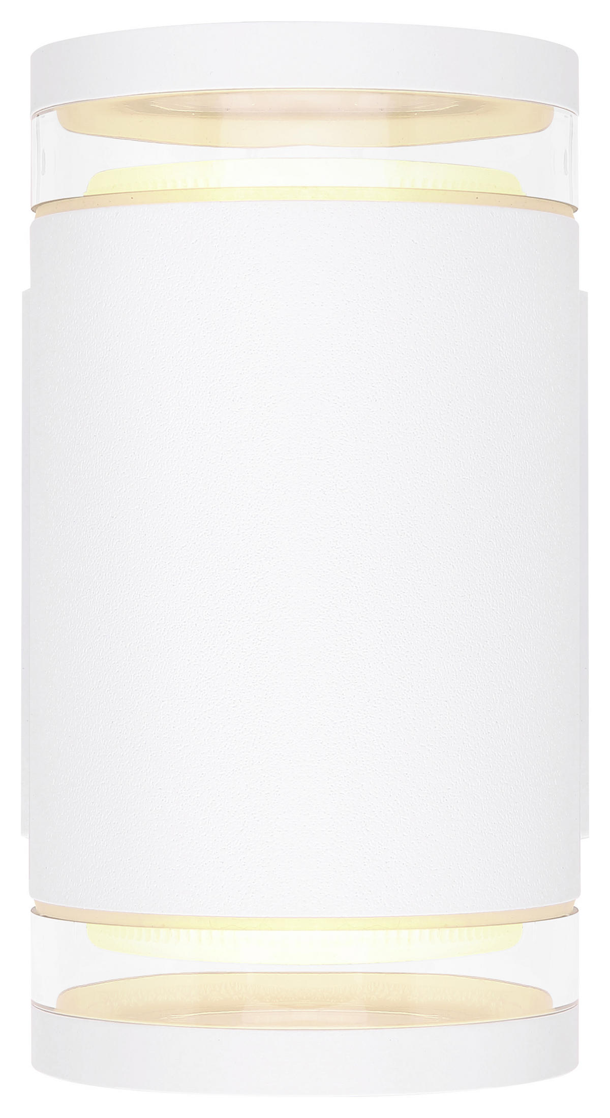 AUSSENWANDLEUCHTE - Klar/Weiss, Basics, Glas/Metall (10/16,5cm) - Globo
