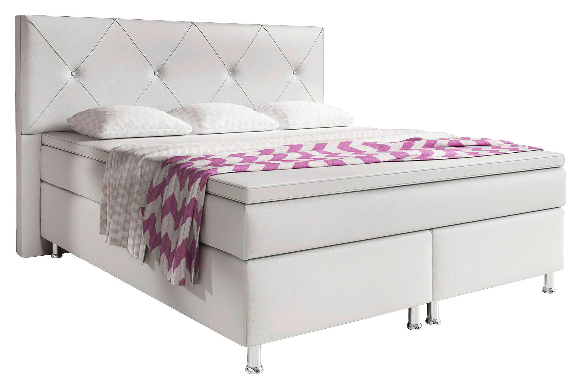 Boxspringbett Mit Topper Lederlook 180x200 Oxford