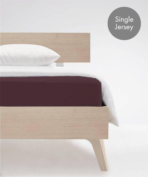 SPANNBETTTUCH Jenny C Single-Jersey - Weinrot, Basics, Textil (100/200cm) - Fleuresse