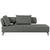 RÉCAMIERE in Flachgewebe Grau, Grün  - Schwarz/Grau, Design, Textil/Metall (227/89/101cm) - Dieter Knoll