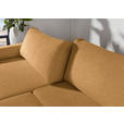 2,5-SITZER  in Flachgewebe Currygelb  - Currygelb/Schwarz, Design, Kunststoff/Textil (240/70/125cm) - Xora
