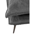 ECKSOFA in Webstoff Anthrazit  - Anthrazit/Schwarz, Design, Textil/Metall (338/165cm) - Hom`in