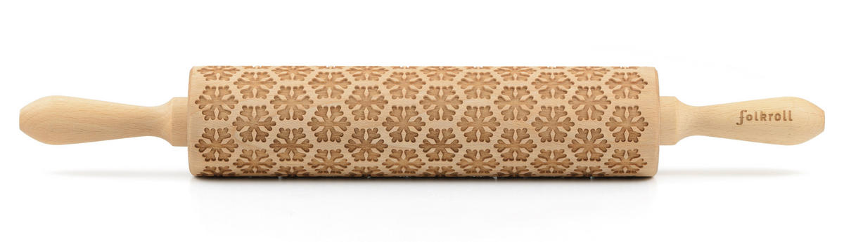 MOTIV-TEIGROLLE - Naturfarben, Basics, Holz (43/6/6cm) - Folkroll