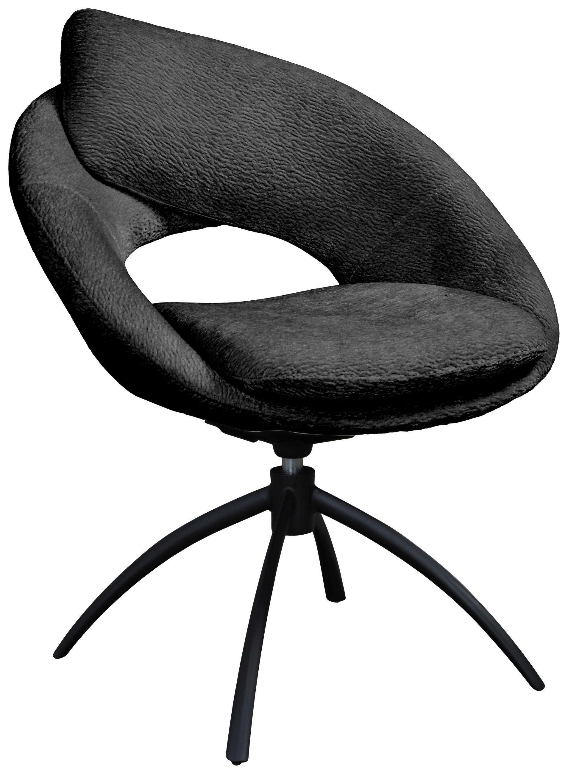 STUHL - Schwarz/Grau, Design, Textil/Metall (69/87,5/66,5cm) - Belluti