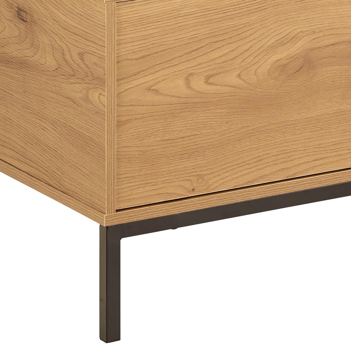 LOWBOARD Seaford  in 140/45/40 cm  - Eichefarben, Trend, Holzwerkstoff/Metall (140/45/40cm)