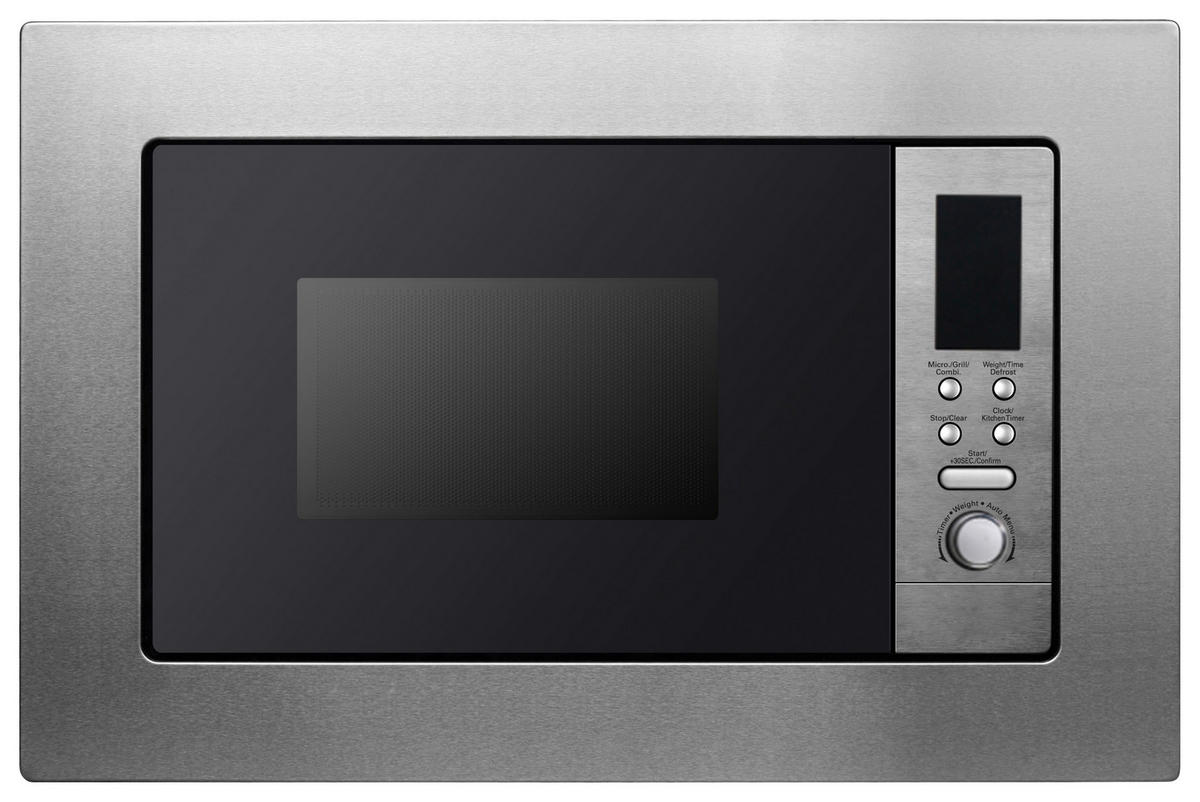 EINBAUMIKROWELLE MW800  - Edelstahlfarben, Trend, Glas/Metall (59,5/38,8/34,4cm) - Respekta