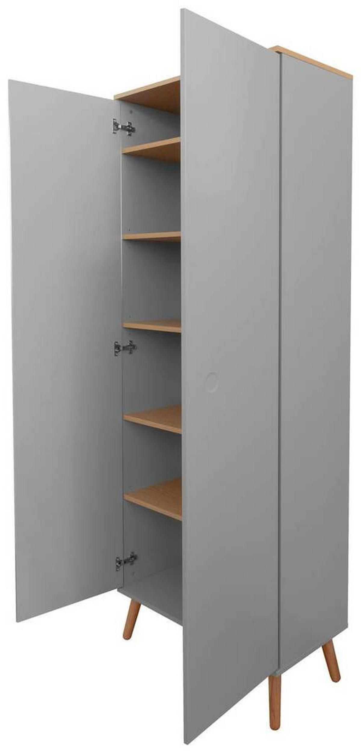 GARDEROBENSCHRANK Dot  in 79/201/37 cm  - Eichefarben/Grau, Design, Holzwerkstoff (79/201/37cm)