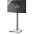 TV-RACK Metall Silberfarben, Weiß - Silberfarben/Weiß, KONVENTIONELL, Metall (68/174/60cm)