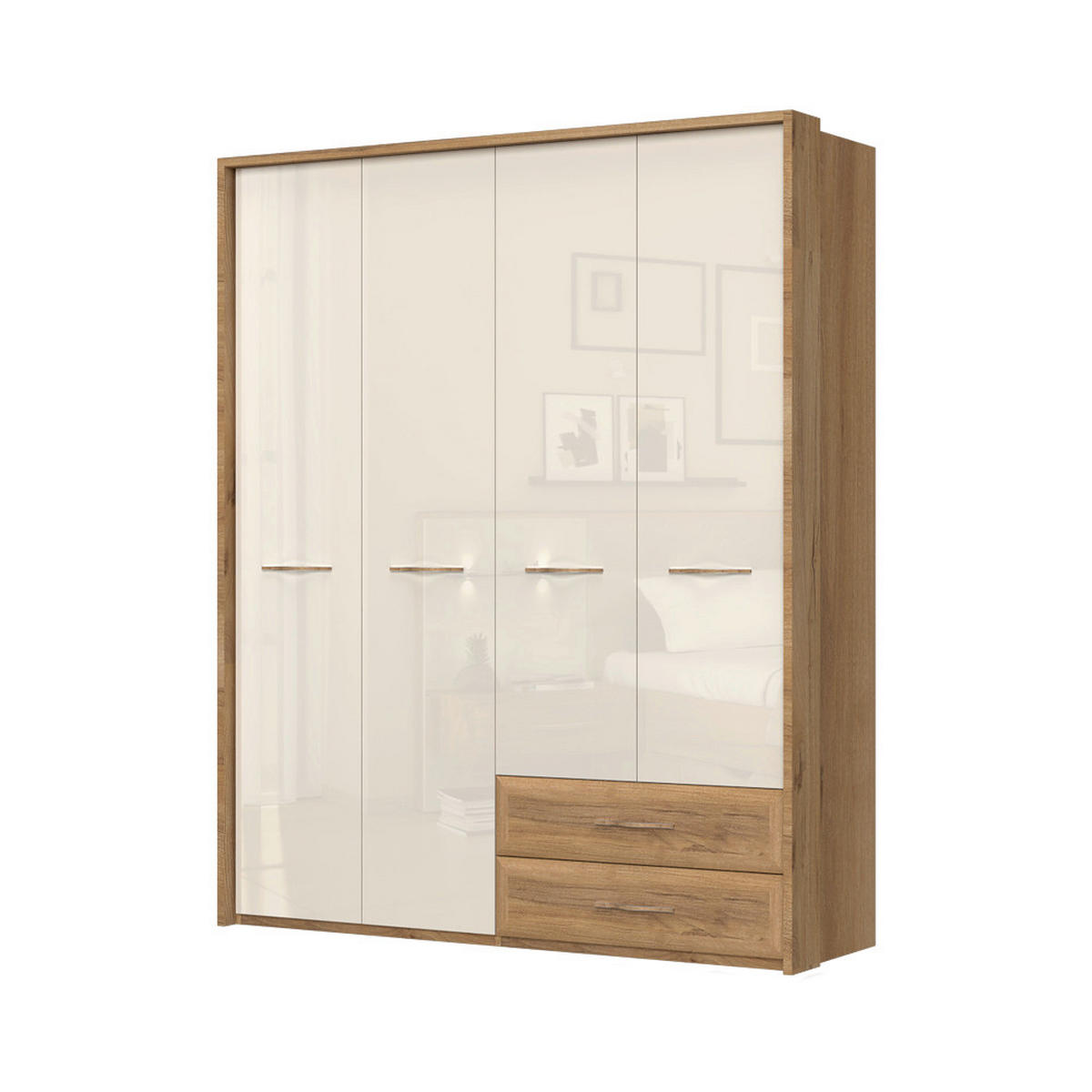 ORMAR SA KLASIČNIM VRATIMA bež  187/226/60 cm  - bež, Dizajnerski, metal/pločasti materijal (187/226/60cm)