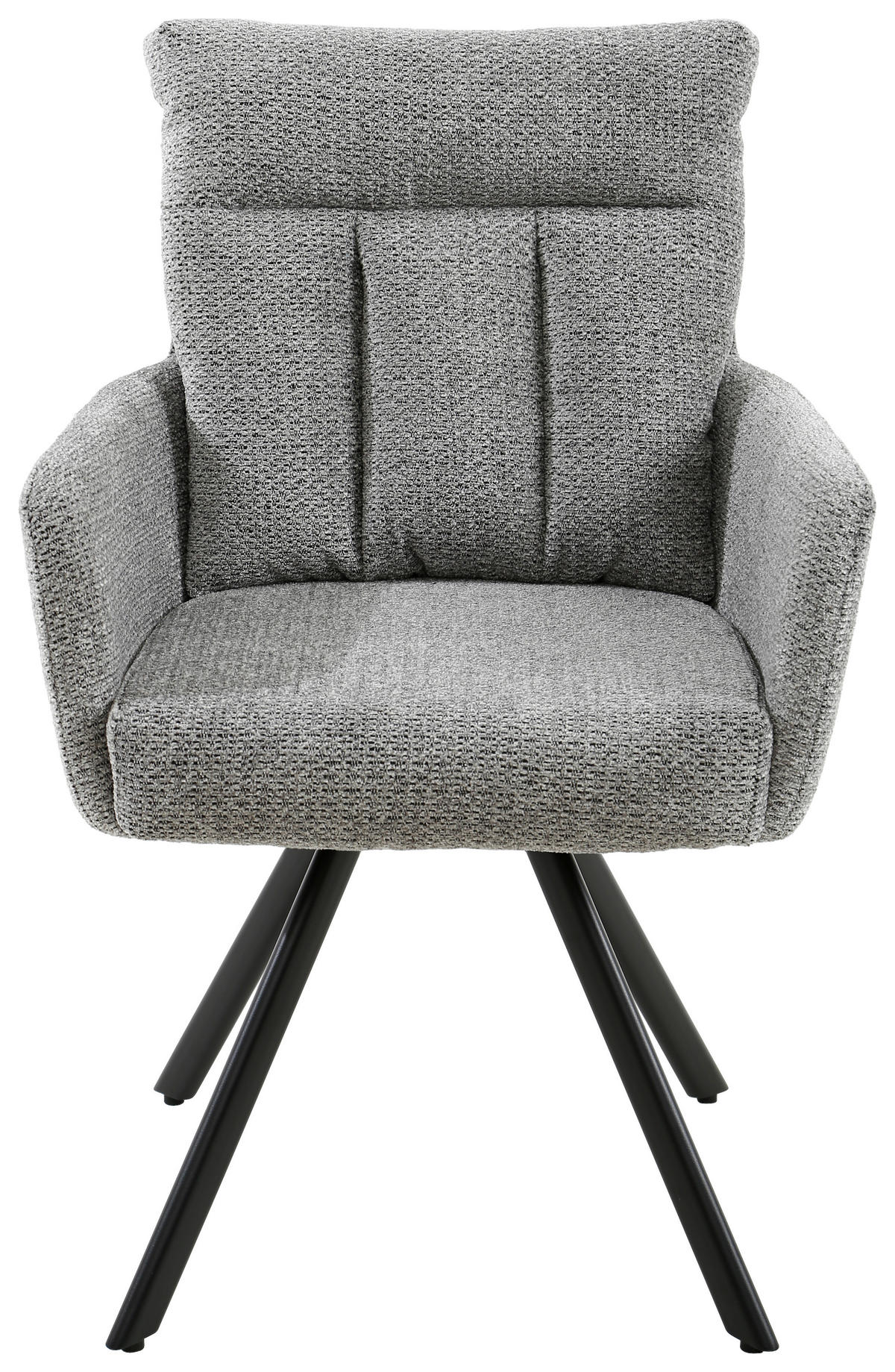 ARMLEHNSTUHL  in Eisen Chenille  - Schwarz/Grau, Design, Textil/Metall (60,5/92/67cm) - Carryhome