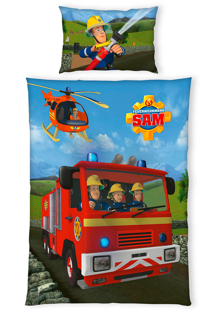 XXXL DETSKÉ OBLIEČKY POŽIARNIK SAM 100/135 cm