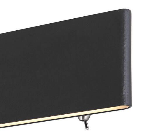 Thumbnail - Globo Led-Wandleuchte, Opal, Schwarz, Weiß, Metall, Kunststoff, F, 4.5x8x22.5 cm, Kippschalter, Lampen & Leuchten, Innen...