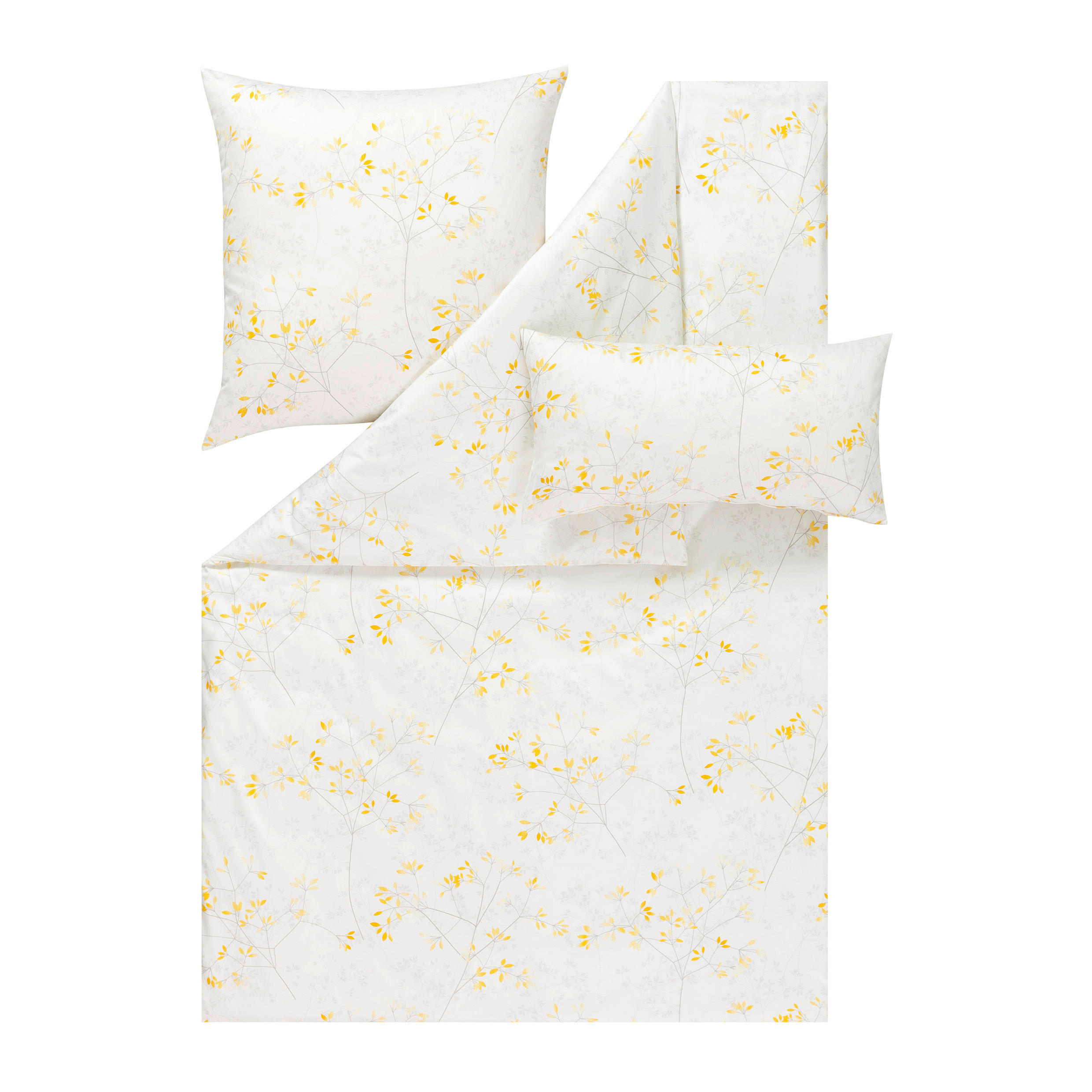 BETTWÄSCHE Atelier Makosatin 135/200 cm  - Gelb, Design, Textil (135/200cm) - Estella