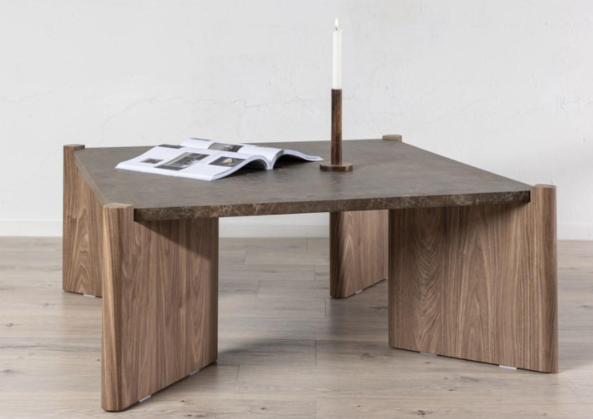 SOFFBORD i trä, trämaterial 100/100/40 cm  - beige/brun, Design, trämaterial/trä (100/100/40cm) - Best Price