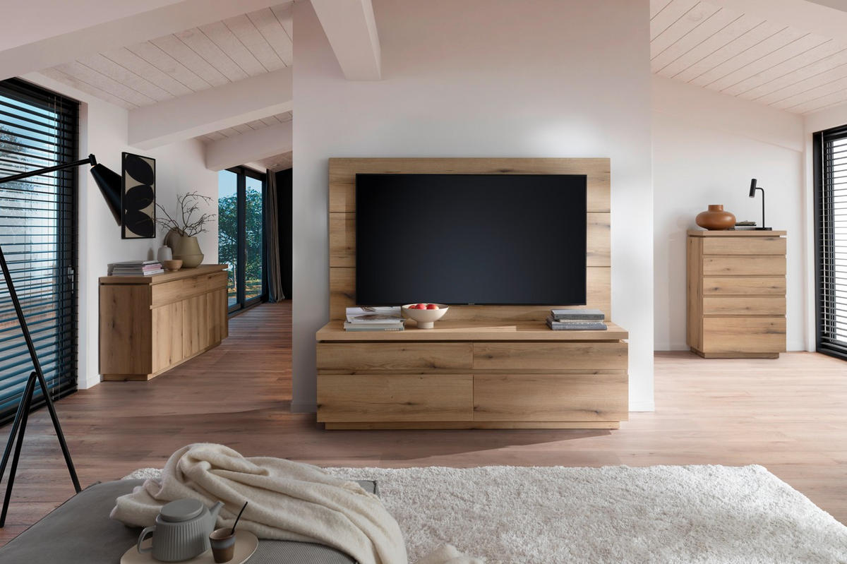 TV-ELEMENT - Eichefarben, Design, Holzwerkstoff (180/58/40cm) - Livetastic