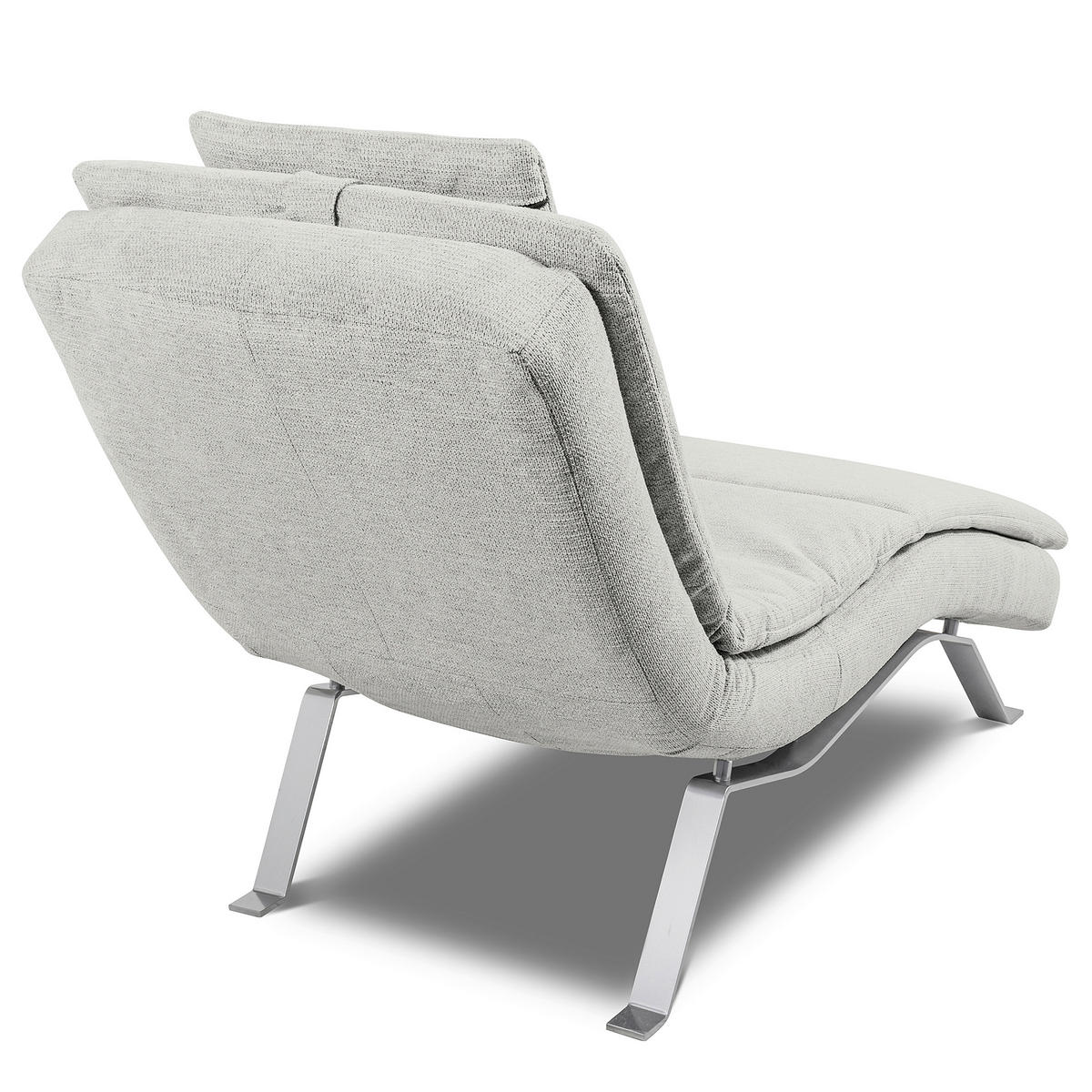 RELAXLIEGE in Chenille Grau  - Silberfarben/Grau, Design, Textil/Metall (65/95/171cm) - Celina Home