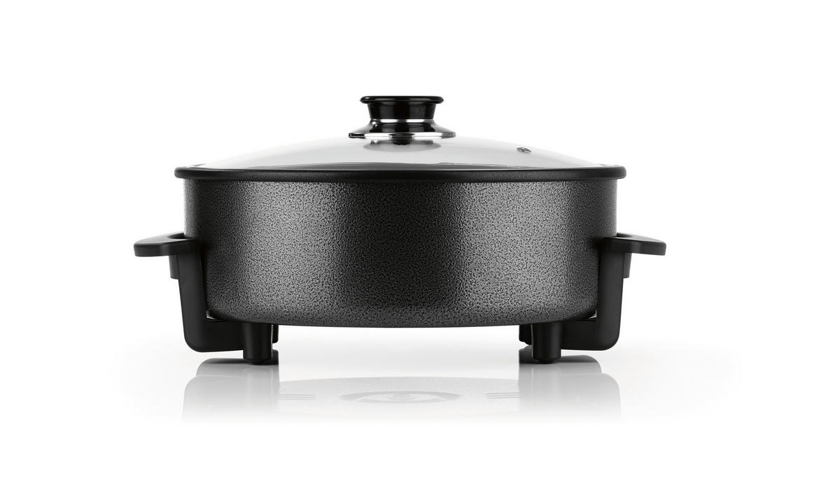 ELEKTRISCHE PFANNE GOURMETmaxx  - Schwarz, Basics, Glas/Kunststoff (34/32/18cm)