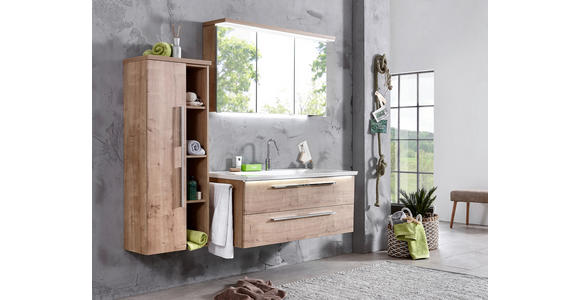 BADEZIMMER in 120 cm - Eichefarben, KONVENTIONELL, Holzwerkstoff (120cm) - Dieter Knoll