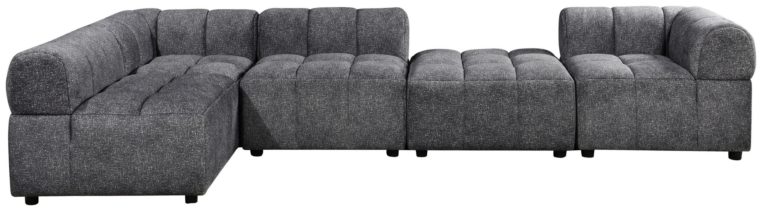 ECKSOFA Anthrazit Struktur - Anthrazit/Schwarz, Design, Holz/Kunststoff (336/70/168cm) - MID.YOU
