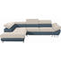 WOHNLANDSCHAFT in Textil Petrol, Beige - Chromfarben/Beige, Design, Textil/Metall (235/280cm) - Hom`in WOHNLANDSCHAFT in Textil Petrol, Beige - Chromfarben/Beige, Design, Textil/Metall (235/280cm) - Hom`in